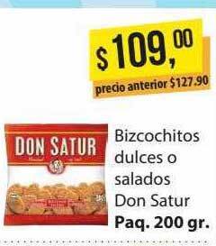 Supermercados Damesco Bizcochitos dulces o salados don satur oferta