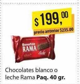 Supermercados Damesco Chocolates blanco o leche rama oferta