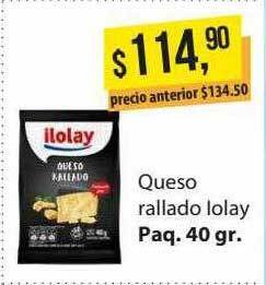 Supermercados Damesco Queso rallado ilolay oferta