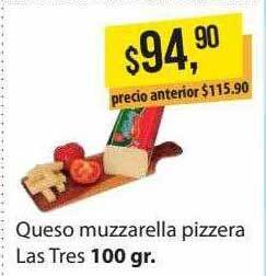 Supermercados Damesco Queso muzzarella pizzera las tres oferta