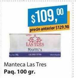 Supermercados Damesco Manteca las tres oferta