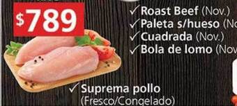 Supermercados Aiello Suprema pollo oferta