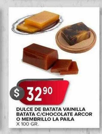 Supermercados Mayor Dulce de batata vainilla batata c chocolate arcor o membrillo la paila oferta