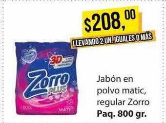 Supermercados Damesco Jabón en polvo matic regular zorro oferta