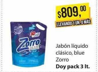Supermercados Damesco Jabón liquido clasico blue zorro oferta