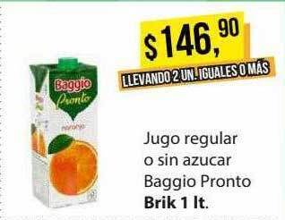 Supermercados Damesco Jugo regular o sin azucar baggio pronto oferta