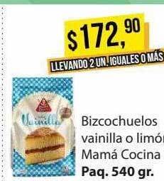 Supermercados Damesco Bizcochuelos vainilla o limón mamá cocina oferta