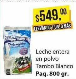 Supermercados Damesco Leche entera en polvo tambo blanco oferta