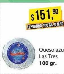 Supermercados Damesco Queso azul las tres oferta