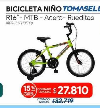 Genesio Hogar Bicicleta nino tomaselli oferta