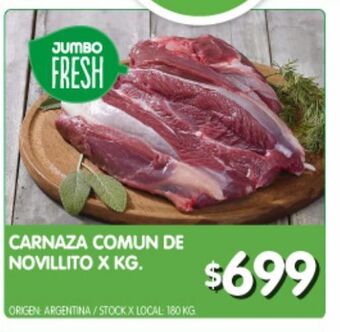 Jumbo Carnaza común de novillito x kg oferta