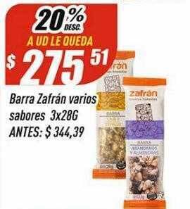 Supermercados Comodin Barra zafrán varios sabores oferta
