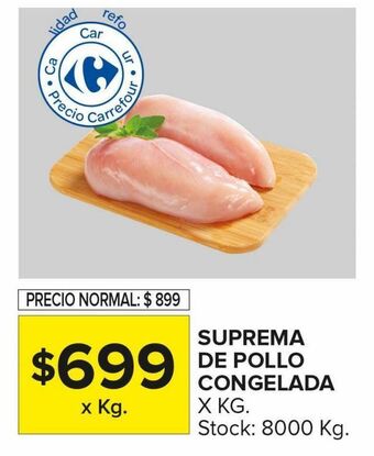 Carrefour Maxi Suprema de pollo congelada x kg oferta