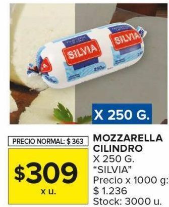 Carrefour Maxi Mozzarella cilindro silvia 250g oferta