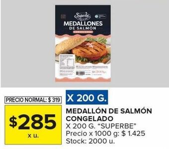 Carrefour Maxi Medallón de salmón congelado 200g superbe oferta
