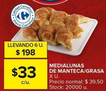 Carrefour Maxi Medialunas de manteca / grasa oferta