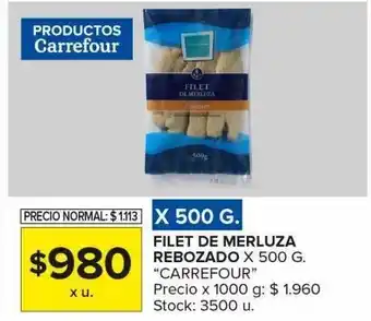 Carrefour Maxi Filet de merluza 500g carrefour oferta