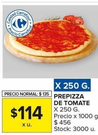 Carrefour Maxi Prepizza de tomate 250g oferta