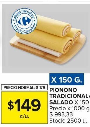 Carrefour Maxi Pionono tradicional/salado oferta