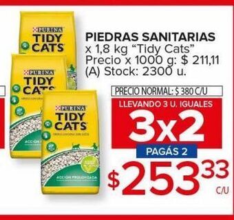Carrefour Maxi Piedras sanitarias tidy cats 1.8kg oferta