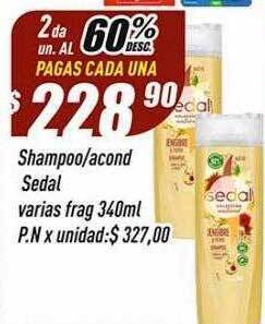 Supermercados Comodin Shampoo acond sedal varias frag oferta