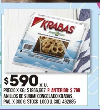 Coto Anillos de surimi congelado krabas oferta