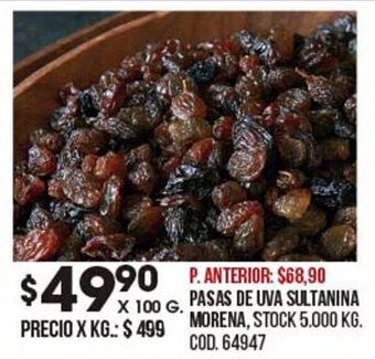 Coto Pasas de uva sultanina morena oferta