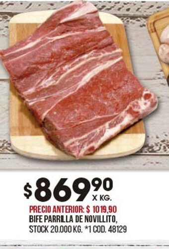 Coto Bife Parrilla De Novillito oferta