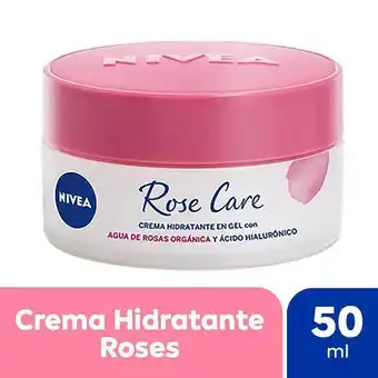 Coto Crema facial hidratante en gel nivea rose care para todo tipo de piel x 50 ml oferta