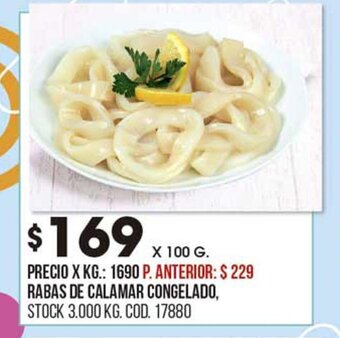Coto Rabas de calamar congelado oferta