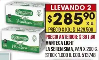 Coto Manteca light la serenisima oferta