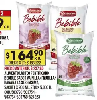 Coto BEBIBLE alimento lácted fortificado bebible sabor vainilla oferta
