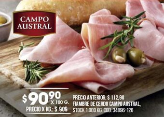 Coto Fiambre de cerdo campo austral oferta
