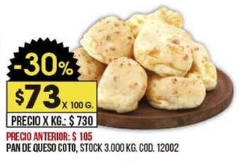 Coto Pan de queso coto oferta