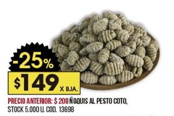 Coto Ñoquis al pesto coto oferta