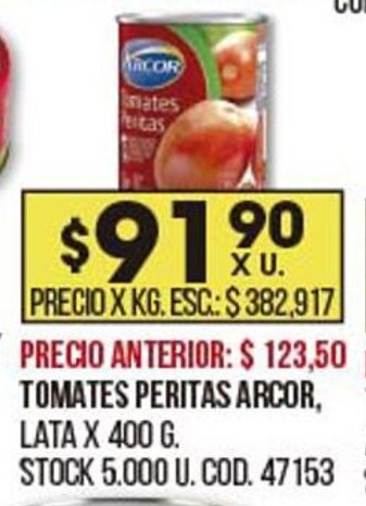 Coto ARCOR tomates peritas oferta
