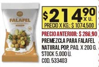 Coto Premezcla para falafel natural pop oferta