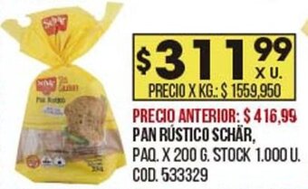 Coto Pan rústico schär oferta