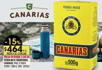 Coto CANARIAS yerba mate tradicional oferta