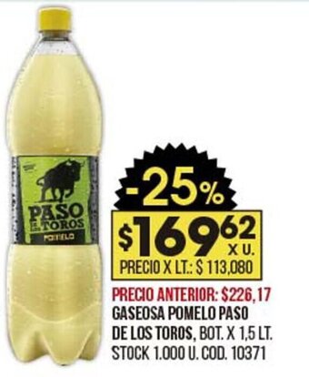 Coto Gaseosa pomelo paso de los toros oferta