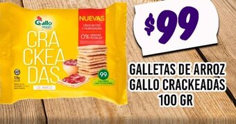 Supermercados Zeta Galletas de Arroz Gallo Crackeadas oferta