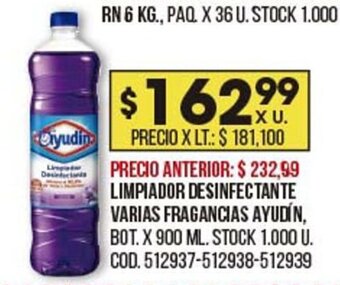 Coto Limpiador desinfectante varias fragancias ayudin oferta