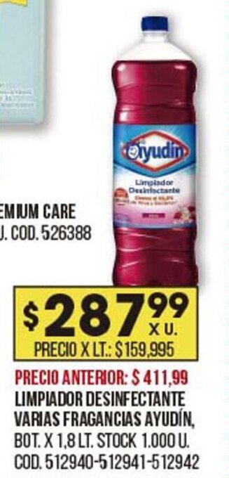 Coto Limpiador desinfectante varias fragancias ayudin oferta