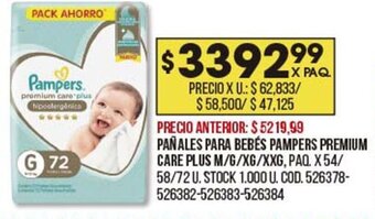 Coto Pañales para bebés pampers premium care plus oferta