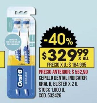 Coto ORAL B cepillo dental indicator oferta