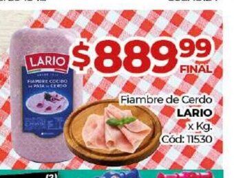 Diarco Lario Fiambre de Cerdo oferta