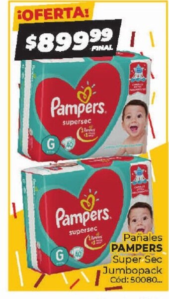 Diarco Pampers Pañales Super Sec Jumbopack oferta