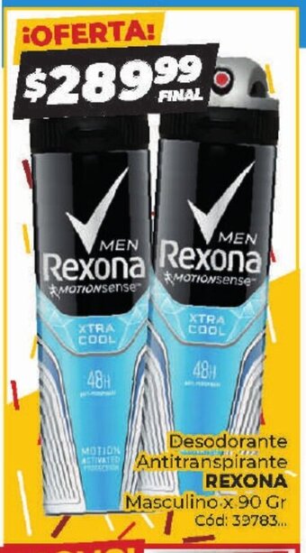 Diarco Rexona Desodorante Antitranspirante oferta