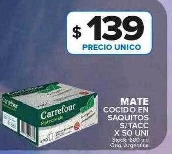 Carrefour Maxi Mate cocido en saquitos oferta