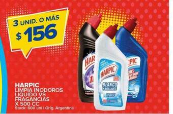 Carrefour Maxi Harpic limpia inodoros liquido vs fragancias oferta